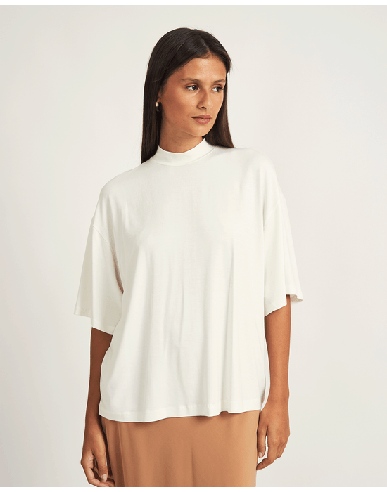 T-shirt basica minimal off-white